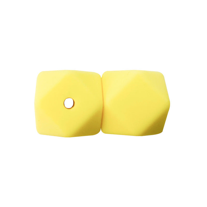 Wholesale 17MM 50PCS Hexagon DIY Colorful Beads Silicone